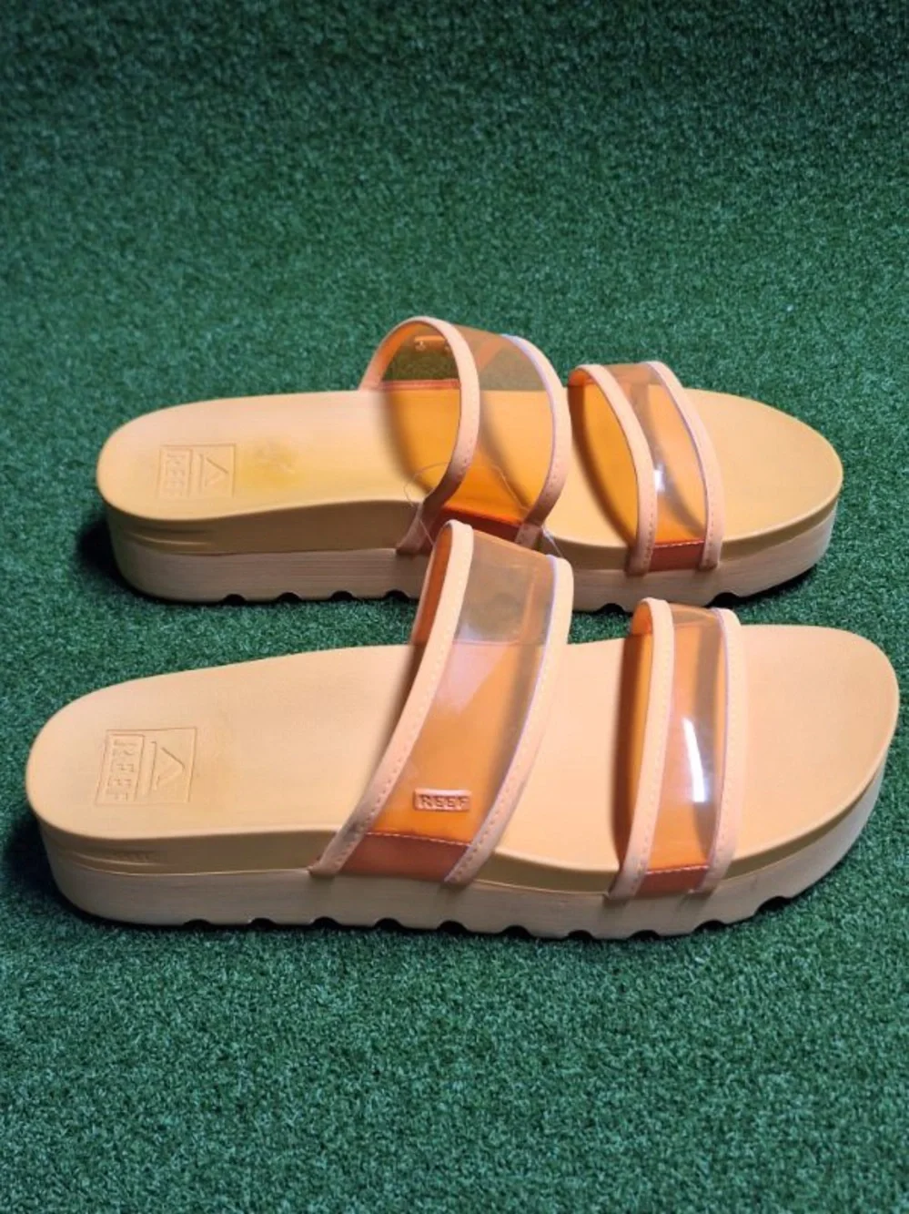 Reef Women's Peach Platform Sandals with Clear Straps - Picture 6 of 9